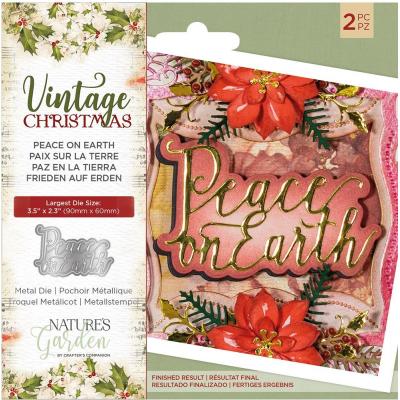 Crafter's Companion Vintage Christmas Dies - Peace On Earth